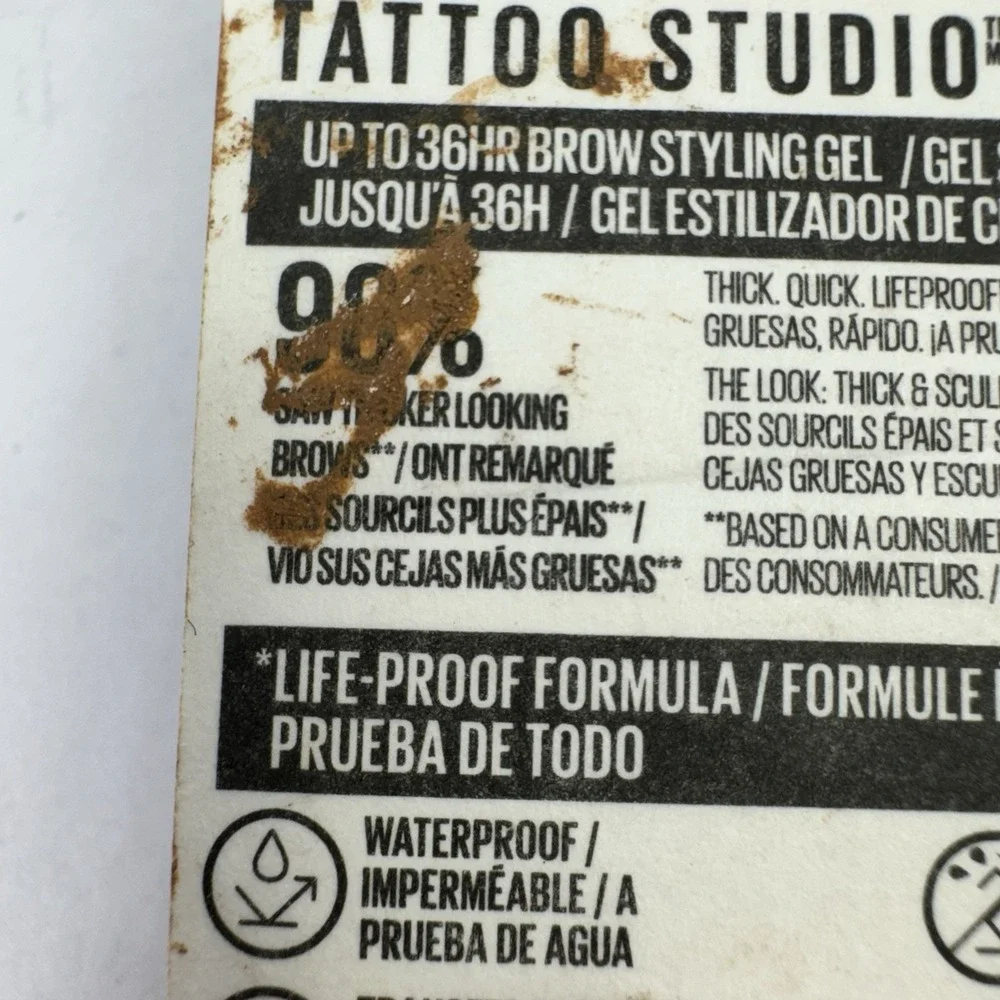 Maybelline Tattoo Studio Brow Styling Gel Color: Black/Noir/Negro